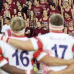 Tuks face the Maties crowd during the Varsity Cup