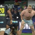 Watch: Koch makes topless tackle