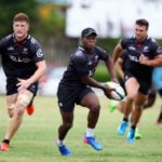 Inny-Christian Radebe during training with the Sharks