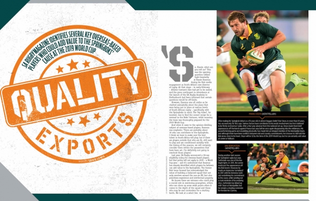 SA rugby’s quality exports