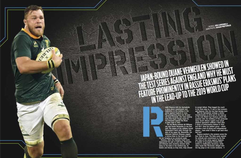 Duane Vermeulen in SA Rugby magazine