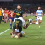 Nkosi's try with Xhosa commentary