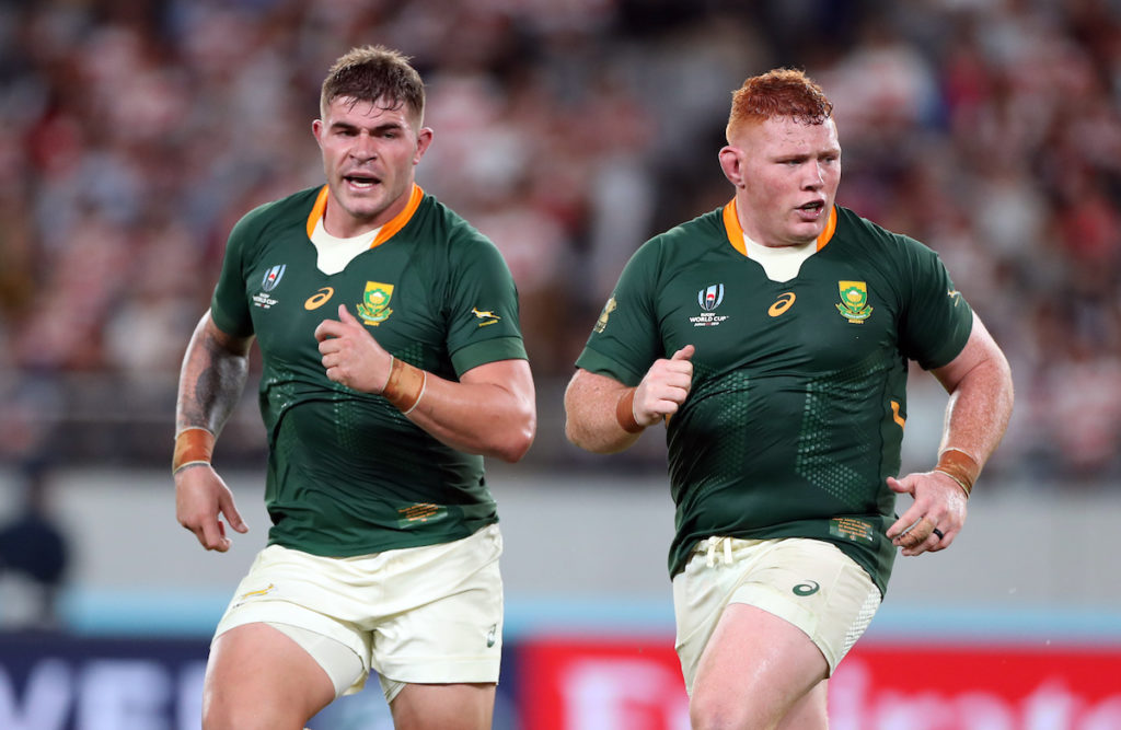 Springboks replacements Malcolm Marx and Steven Kitshoff
