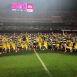 The BaaBaas and Brazil players after the game