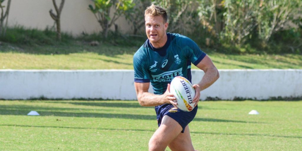 Dylan Sage during training ahead of the opening leg of the World Sevens Series in Dubai