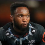 Lukhanyo Am in action for the Sharks