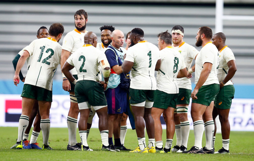 Jacques Nienaber with SA players