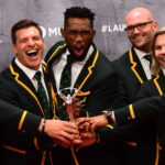 The Boks celebrate after winning a Laureus award/Getty Images