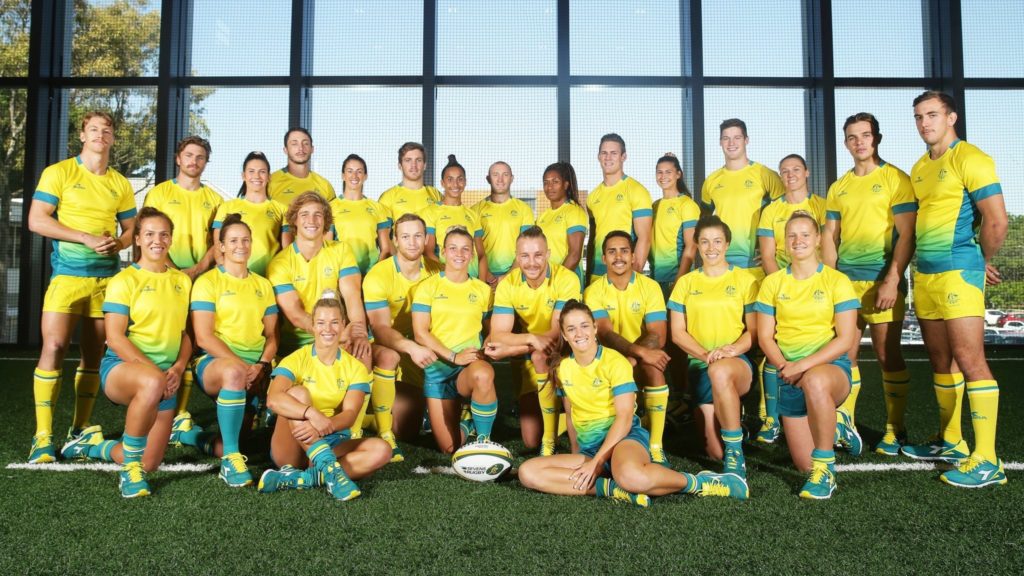 The men's and women's Aussie sevens teams