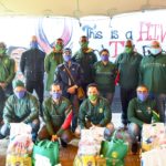 Boks give out food, issue schools with challenge