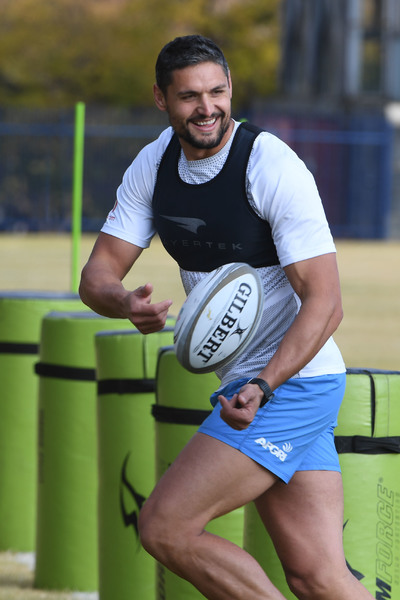 PRETORIA, SOUTH AFRICA - JULY 28: Juandre Kruger of the Bulls during the Vodacom Bulls training session at Loftus Versfeld on July 28, 2020 in Pretoria, South Africa. (Photo by Lee Warren/Gallo Images)