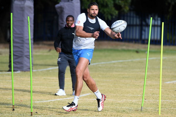 PRETORIA, SOUTH AFRICA - JULY 28: Juandre Kruger of the Bulls during the Vodacom Bulls training session at Loftus Versfeld on July 28, 2020 in Pretoria, South Africa. (Photo by Lee Warren/Gallo Images)