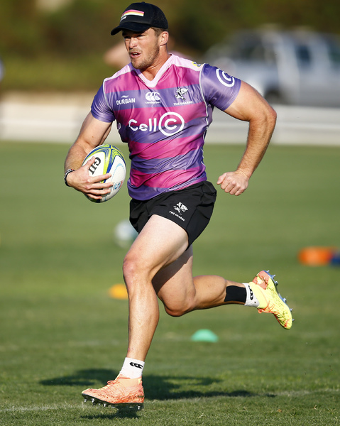 DURBAN, SOUTH AFRICA - JULY 28: Kerron van Vuuren during the Cell C Sharks training session at Jonsson Kings Park Stadium on July 28, 2020 in Durban, South Africa. (Photo by Steve Haag/Gallo Images)
