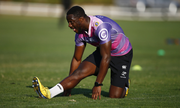 DURBAN, SOUTH AFRICA - JULY 28: Madosh Tambwe during the Cell C Sharks training session at Jonsson Kings Park Stadium on July 28, 2020 in Durban, South Africa. (Photo by Steve Haag/Gallo Images)