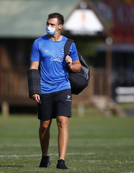 DURBAN, SOUTH AFRICA - JULY 28: Curwin Bosch during the Cell C Sharks training session at Jonsson Kings Park Stadium on July 28, 2020 in Durban, South Africa. (Photo by Steve Haag/Gallo Images)