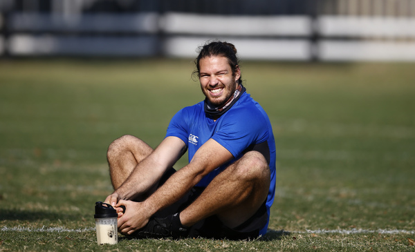 DURBAN, SOUTH AFRICA - JULY 28: Marius Louw during the Cell C Sharks training session at Jonsson Kings Park Stadium on July 28, 2020 in Durban, South Africa. (Photo by Steve Haag/Gallo Images)