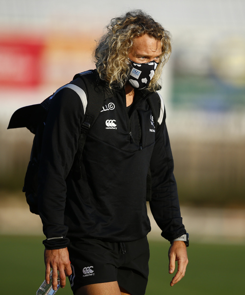 DURBAN, SOUTH AFRICA - JULY 28: Werner Kok during the Cell C Sharks training session at Jonsson Kings Park Stadium on July 28, 2020 in Durban, South Africa. (Photo by Steve Haag/Gallo Images)