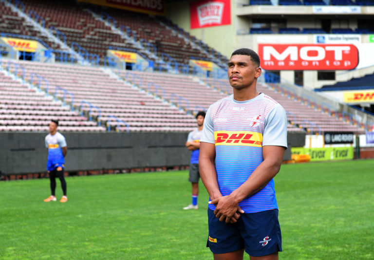 Damian Willemse during the Stormers tribute to acknowledge those who have been affected by the Covid-19 pandemic and those who have contributed over this period at Newlands Rugby Stadium on 6 August 2020 © Ryan Wilkisky/BackpagePix