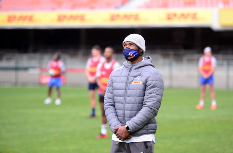 Sergeal Petersen during the Stormers tribute to acknowledge those who have been affected by the Covid-19 pandemic and those who have contributed over this period at Newlands Rugby Stadium on 6 August 2020 © Ryan Wilkisky/BackpagePix