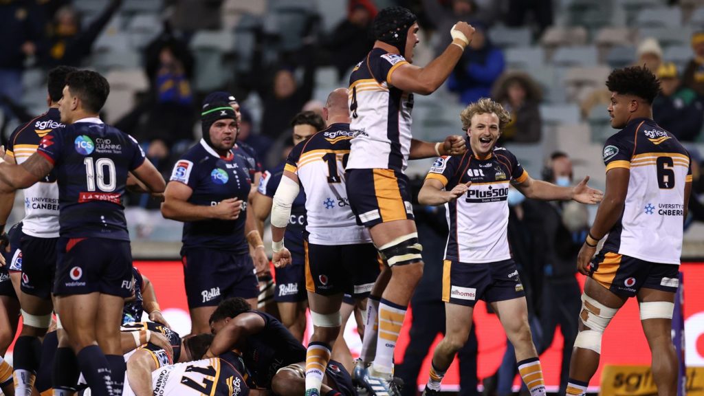 The Brumbies and Rebels in action earlier this season