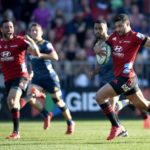 Richie Mo'unga races clear to score for the Crusaders