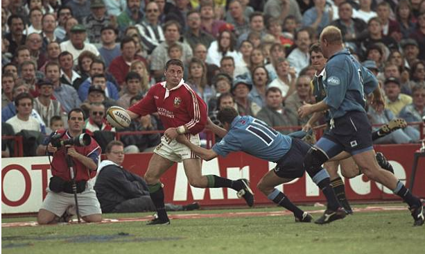 Casper Steyn makes a tackle in 1997