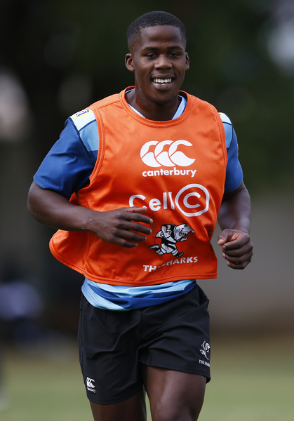 DURBAN, SOUTH AFRICA - SEPTEMBER 02: Lucky Dlepu during the Cell C Sharks training session at Jonsson Kings Park Stadium on September 02, 2020 in Durban, South Africa. (Photo by Steve Haag/Gallo Images)
