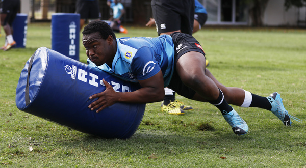 DURBAN, SOUTH AFRICA - SEPTEMBER 02: Mzamo Majola of the Cell C Sharks during the Cell C Sharks training session at Jonsson Kings Park Stadium on September 02, 2020 in Durban, South Africa. (Photo by Steve Haag/Gallo Images)