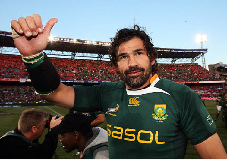 Victor Matfield after the Springboks beat the Lions in 2009