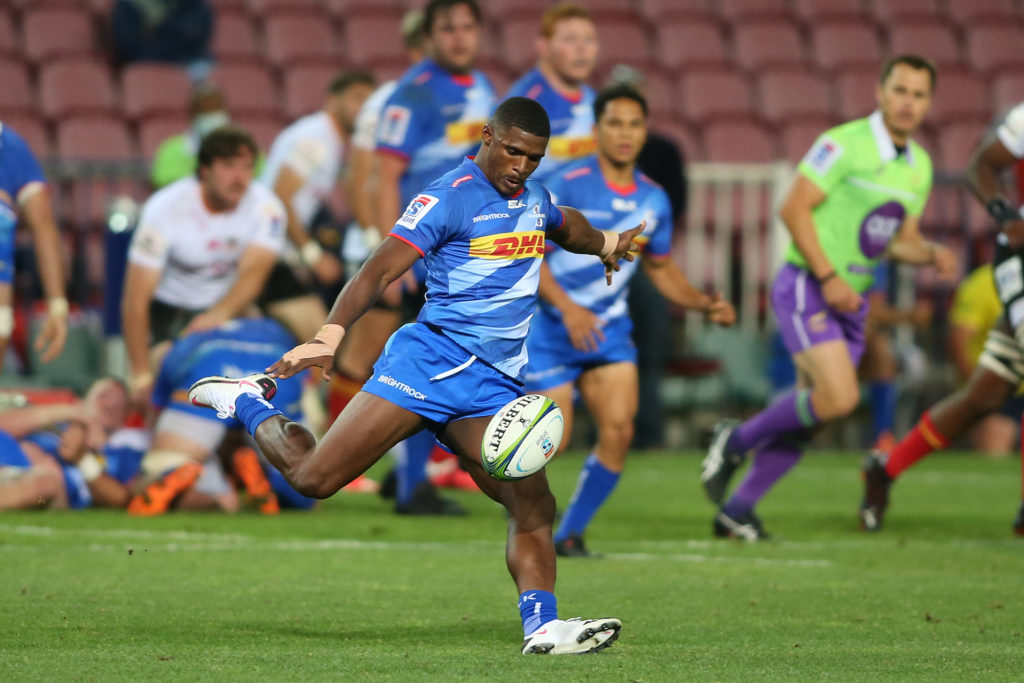 Warrick Gelant of the Stormers kicks up field during the Super Rugby Unlocked match between DHL Stormers and Toyota Cheetahs held at DHL Newlands Stadium in Cape Town, South Africa on 14 November 2020 ©Shaun Roy/BackpagePix