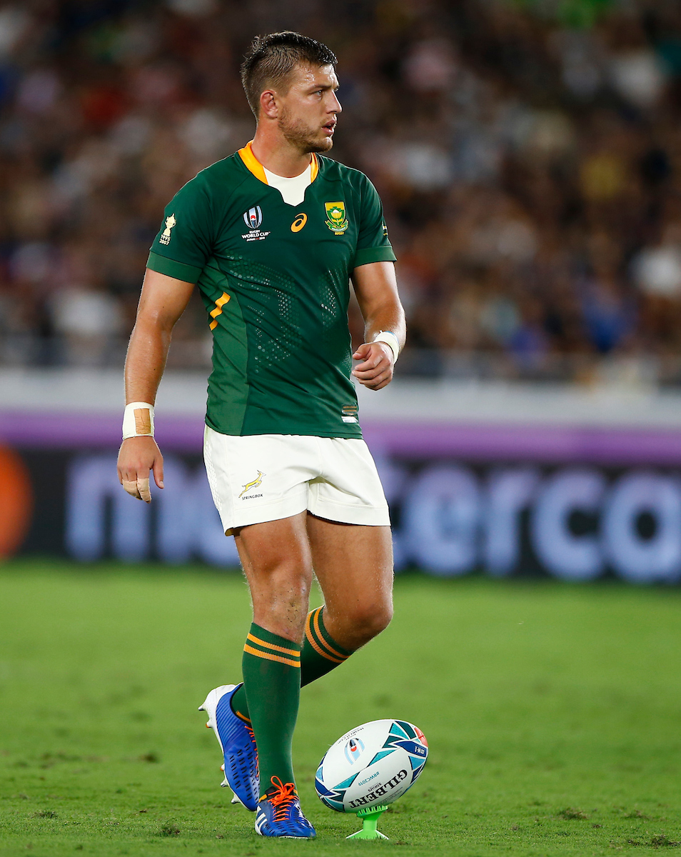 Handre Pollard of South Africa during the Rugby World Cup Pool B match between New Zealand and South African at the International Stadium Yokohama,Yokohama City September 21 2019 (Mandatory Byline Steve Haag Sports Hollywoodbets)