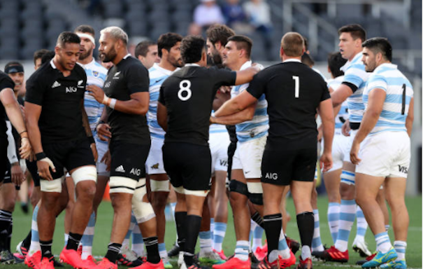 All Blacks and Argentina scuffle