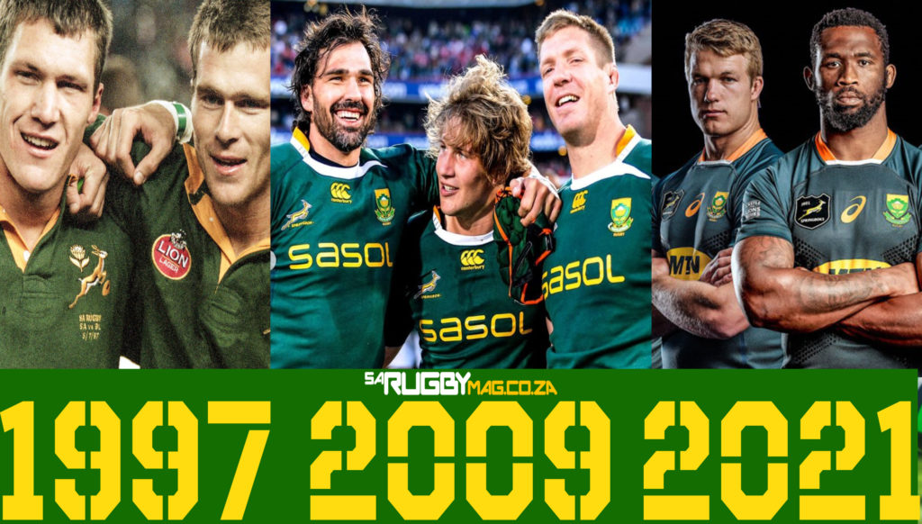 Then and now: Bok jerseys for Lions series