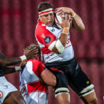 Lions duo Willem Alberts and Jannie du Plessis against the Sharks