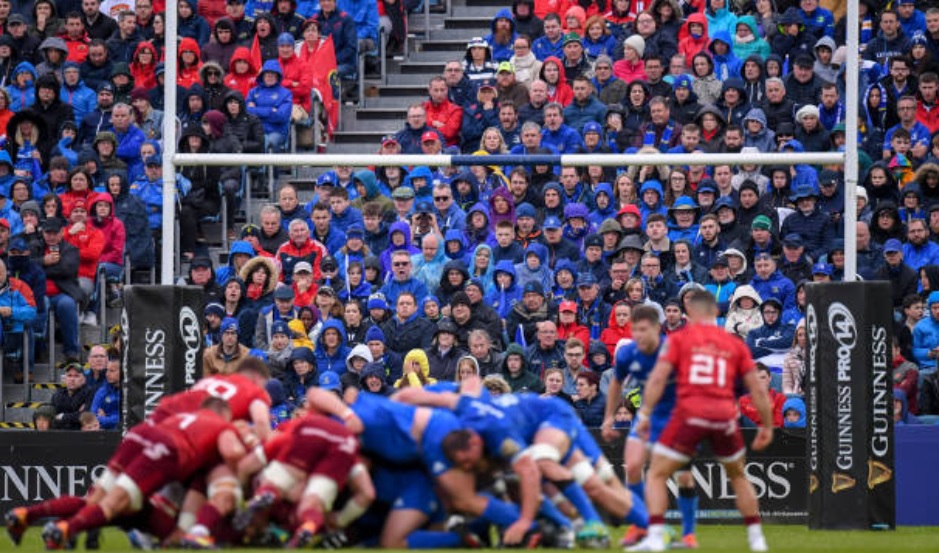 Fans watch as Leinster take on Munster in the PRO14