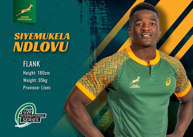 Junior Springboks Siyemukela Sasko Ndlovu