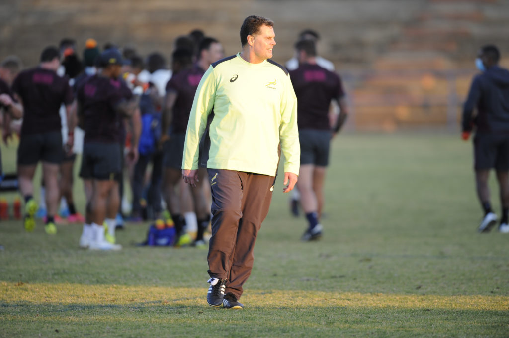 Rassie Erasmus during the South African national men's rugby team training session at Shimla Park on June 22, 2021 in Bloemfontein, South Africa.