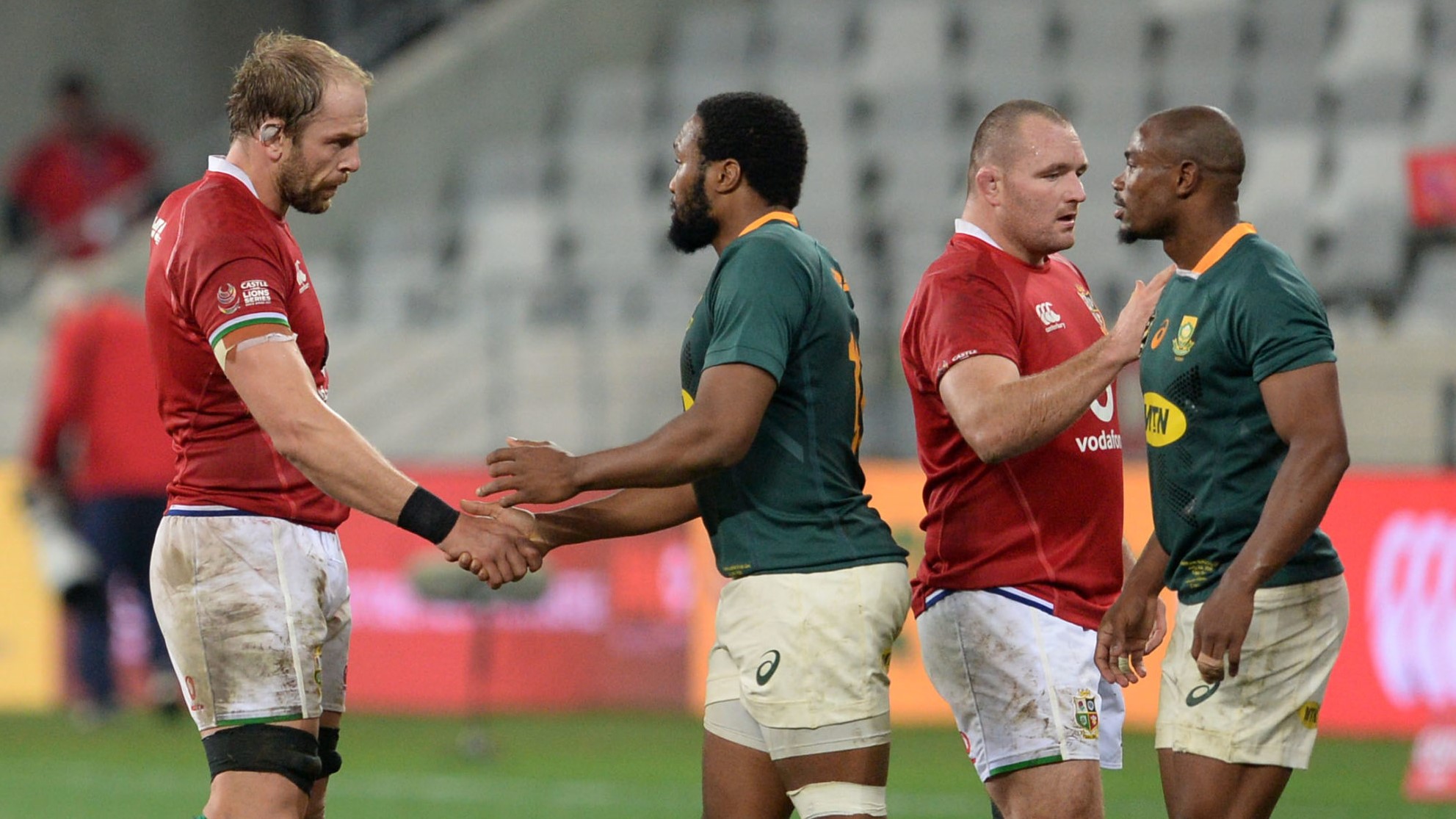 Lions and Boks after the game