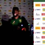Watch: Bok media conference plunged into darkness