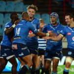 The Bulls celebrate after scoring against Western Province