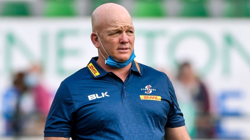 Mandatory Credit: Photo by Luca Sighinolfi/INPHO/Shutterstock (12465541h) Benetton Rugby vs DHL Stormers. DHL Stormers Head Coach John Dobson United Rugby Championship, Stadio Comunale Monigo, Treviso, Italy - 25 Sep 2021