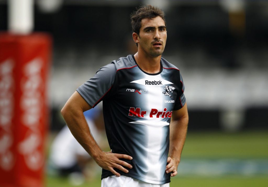 DURBAN, SOUTH AFRICA - FEBRUARY 12, Ruan Pienaar during The Sharks captains run session held at Absa Stadium on February 12, 2010 in Durban, South Africa.