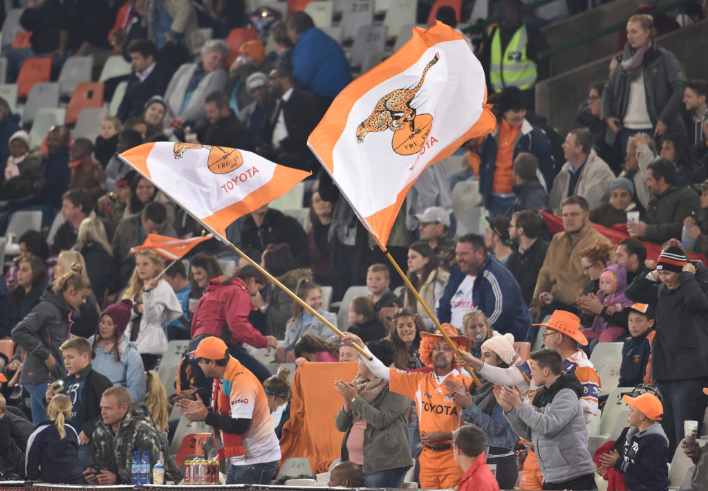 BLOEMFONTEIN, SOUTH AFRICA - JULY 21: fans during the Currie Cup match between Toyota Free State Cheetahs and Cell C Sharks at Toyota Stadium on July 21, 2017 in Bloemfontein, South Africa.