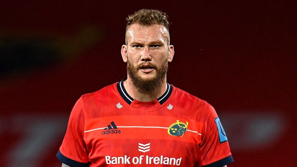 Limerick , Ireland - 25 September 2021; RG Snyman of Munster during the United Rugby Championship match between Munster and Cell C Sharks at Thomond Park in Limerick.