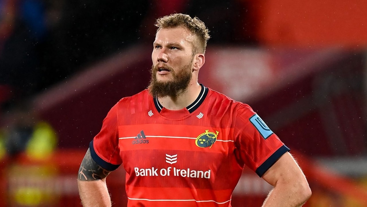 SnymanLimerick , Ireland - 2 October 2021; RG Snyman of Munster during the United Rugby Championship match between Munster and DHL Stormers at Thomond Park in Limerick.