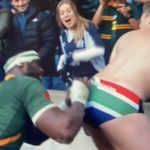Watch: Kolisi signs gleeful Bok fan's SA flag underwear