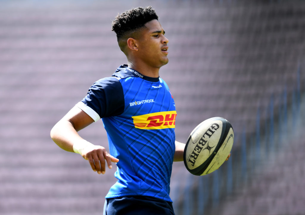 CAPE TOWN, SOUTH AFRICA - OCTOBER 12: Sacha Mngomezulu during the DHL Western Province U20 training session at DHL Newlands on October 12, 2021 in Cape Town, South Africa.