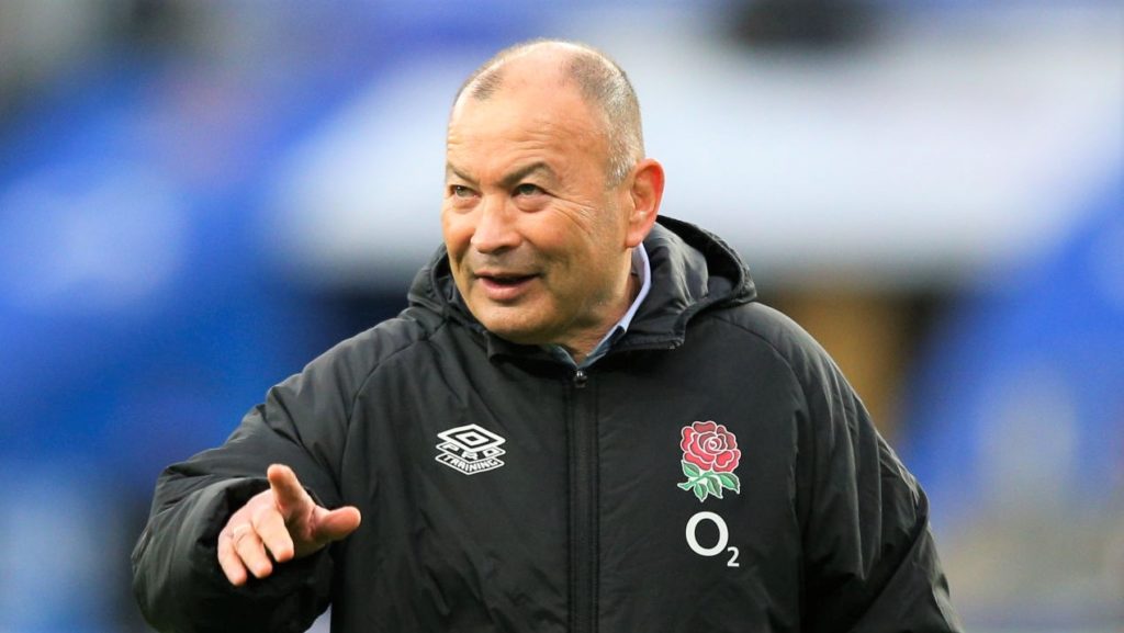 LONDON, ENGLAND - NOVEMBER 20: England Head Coach Eddie Jones during the pre match warm up ahead of the Autumn Nations Series match between England and South Africa at Twickenham Stadium on November 20, 2021 in London, England.