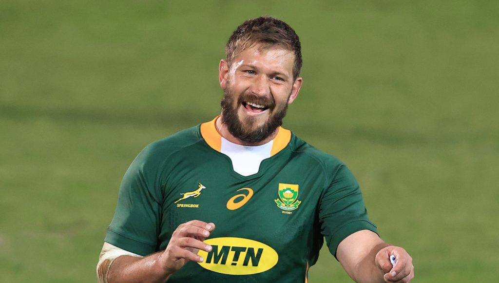 PRETORIA, SOUTH AFRICA - JULY 02: Frans Steyn of South Africa looks on during the Rugby Union international match between South Africa and Georgia at Loftus Versfeld Stadium on July 02, 2021 in Pretoria, South Africa. (Photo by David Rogers/Getty Images)