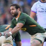 EDINBURGH, SCOTLAND - NOVEMBER 13: South Africa player Cobus Reinach makes a pass during the Autumn Nations Series match between Scotland and South Africa at Murrayfield Stadium on November 13, 2021 in Edinburgh, Scotland. (Photo by Stu Forster/Getty Images)